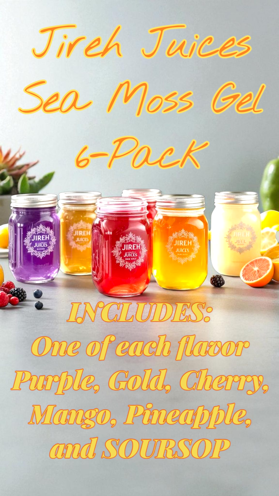 Jireh Juices Sea Moss Gel 6-Pack
